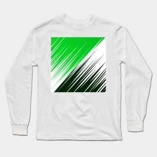 Green white Abstract Art Long Sleeve T-Shirt